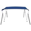 vidaXL Bimini di Prua con Tendalino a 3 Archi Blu 183x160x137 cm