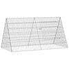 vidaXL Gabbia per Conigli Argento 110 x 55 x 55 cm Acciaio zincato