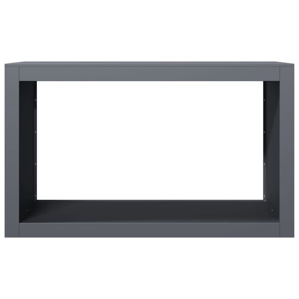 vidaXL Rastrelliera per Legna da Ardere Antracite 100x40x60 cm Acciaio