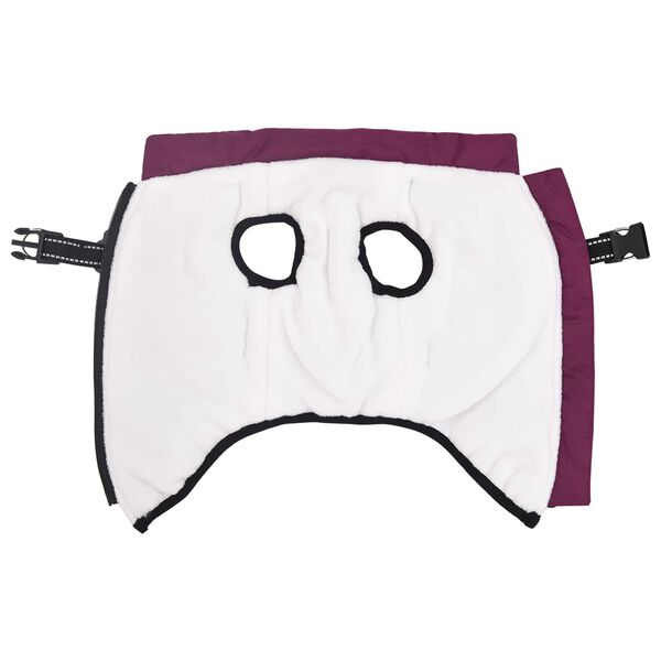 vidaXL Cappotto per Cani con imbracatura Viola L28 Pile e Poliestere