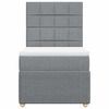 vidaXL Giroletto a Molle con Materasso Grigio Chiaro 90x190 cm Tessuto