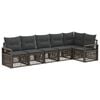 vidaXL Set Divano da Giardino 6 pz Grigio polyrattan