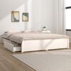 vidaXL Giroletto con Cassetti Bianco 135x190 cm Double