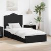 vidaXL Letto con Contenitore Nero 100 x 200 cm Legno multistrato