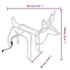 vidaXL Figura Natalizia Renna Bianco Freddo 60x30x60 cm