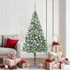 vidaXL Albero di Natale artificiale Verde 180 cm PVC e Acciaio