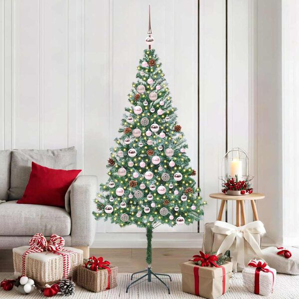 vidaXL Albero di Natale artificiale Verde 180 cm PVC e Acciaio
