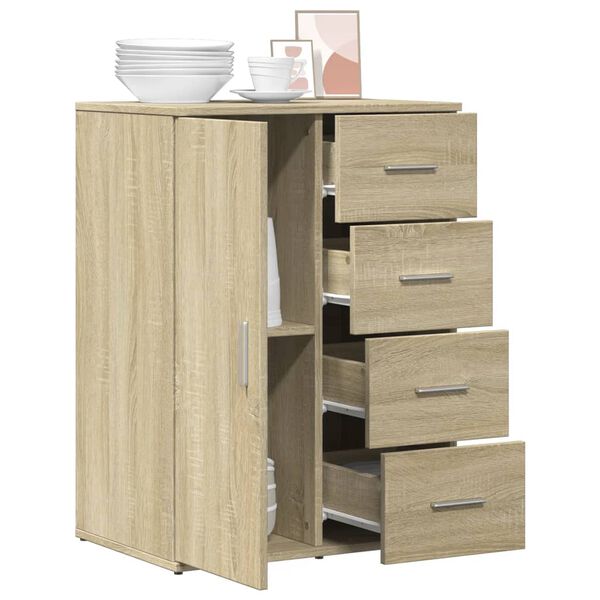 vidaXL Credenza Rovere Sonoma 59x39x80 cm in Legno Multistrato