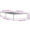 vidaXL Giroletto Grigio Sonoma 100x200 cm Legno Multistrato e Metallo