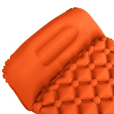 vidaXL Materasso Gonfiabile ad Aria con Cuscino 58x190 cm Arancione