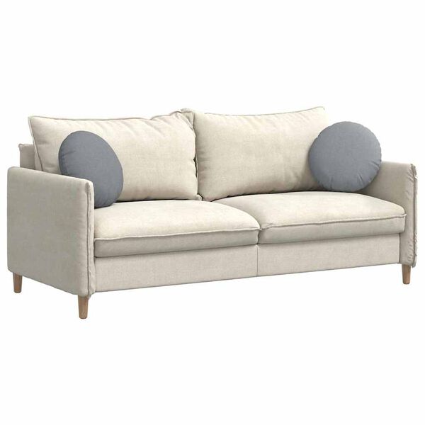 vidaXL Cuscini per Seduta 2 pcs Grigio chiaro Ø40 x 13 cm Tessuto