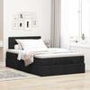 vidaXL Pouf Letto con Materasso Nero 120x200 cm in Tessuto