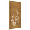 vidaXL Cancello da giardino 100x200 cm in acciaio Corten con design erba