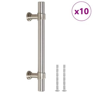 vidaXL Maniglie per Mobili 10pz Argento 96mm in Acciaio Inox