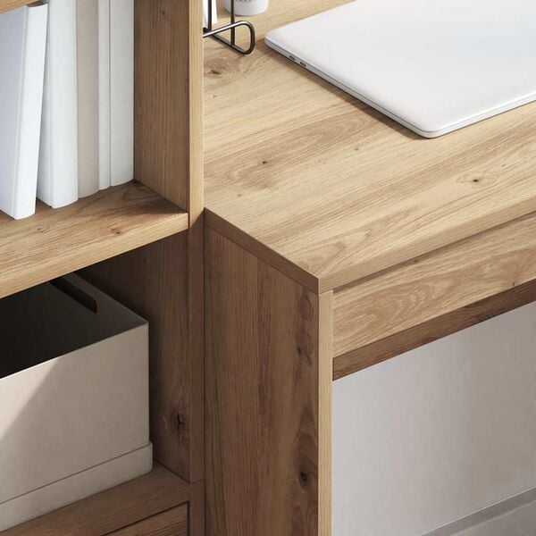 vidaXL Scrivania con cassetto 2 pcs Rovere artigianale