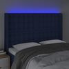 vidaXL Testiera a LED Blu 147x16x118/128 cm in Tessuto