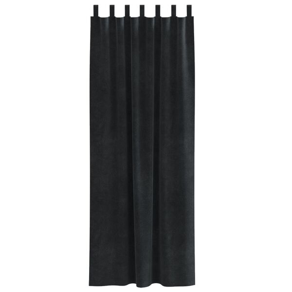 vidaXL Tende oscuranti 2 pcs Nero 140 x 225 cm Velluto