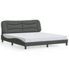 vidaXL Giroletto senza Materasso Hvar Grigio Scuro 180x200 cm Tessuto