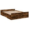 vidaXL Giroletto con Cassetti Rovere Fumo 120x190 cm Legno Multistrato