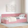vidaXL Cornice del letto ad angolo Rosa 90 cm x 190 cm Velluto