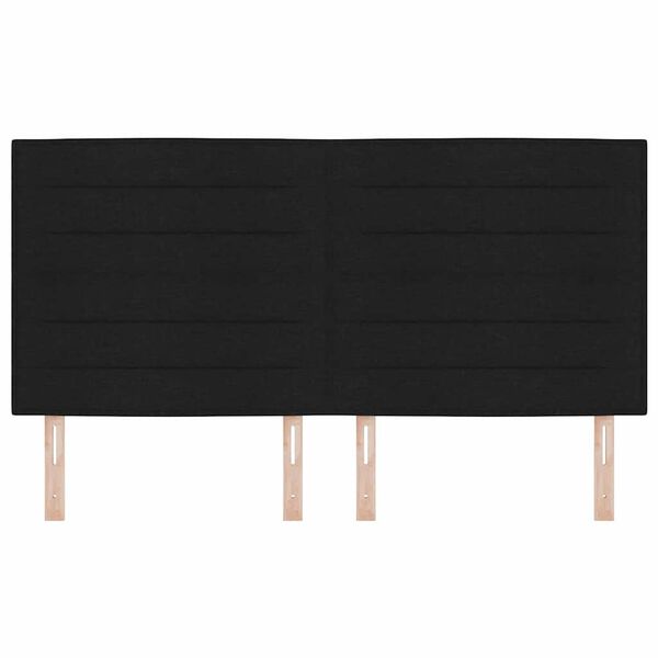 vidaXL Testiera Nero 180 cm Tessuto