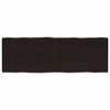 vidaXL Piano Tavolo Marrone Scuro 120x40x(2-6)cm Rovere Non Trattato