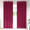 vidaXL Tende Blackout con Anelli 2 pcs Rosso Vino 225 x 140 cm