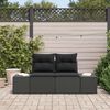vidaXL Divano da giardino Nero 123 x 62 x 69cm polyrattan