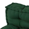 vidaXL Cuscino per Divano Pallet Verde Tessuto
