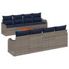 vidaXL Set Divano da Giardino 9 pz Grigio polyrattan