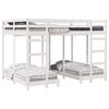 vidaXL Struttura letto a castello triplo Bianco 140 x 200 cm