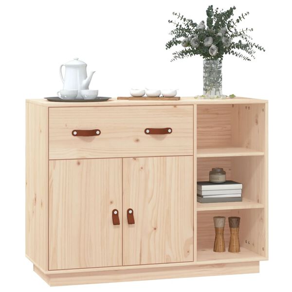 vidaXL Credenza 98,5x40x75 cm in Legno Massello di Pino