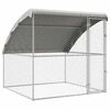 vidaXL Cuccia per cani Argento 2 x 2 x 2 m Acciaio zincato