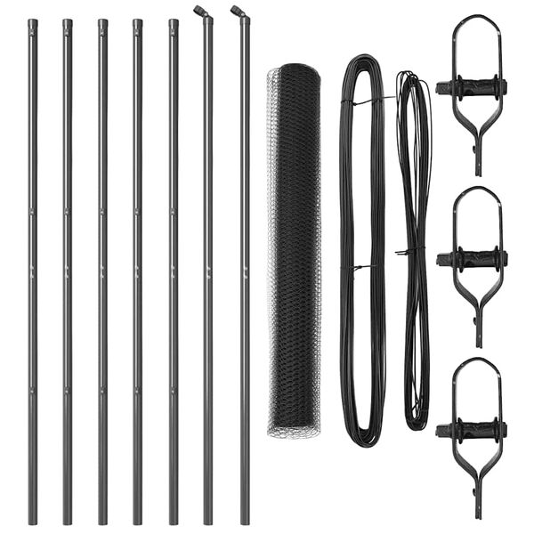 vidaXL Palo della recinzione Grigio 10 x 1,2 m (rete da 13 mm)