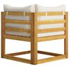 vidaXL Set Divani da Giardino 11 pz con Cuscini Crema in Legno Acacia