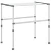 vidaXL Stendibiancheria 83x(50-55)x(40-85) cm in Alluminio