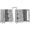 vidaXL Credenza Grigio Cemento 69,5x34x90 cm in Legno Multistrato