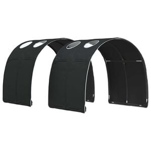 vidaXL Tunnel per Letto 2 pcs Nero 211 x 67.5 x 2 cm Poliestere