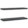 vidaXL Mensole a Muro 2 pz 75x23,5 cm Nero in Acciaio Inossidabile