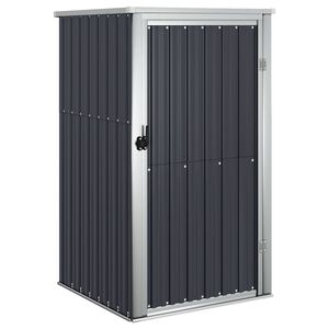 vidaXL Capanno per Attrezzi Antracite 88x89x161 cm Acciaio Zincato