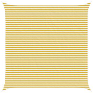 vidaXL Telo Ombra Giallo e Bianco 5 x 5 m HDPE