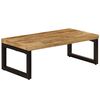 vidaXL Tavolino da Salotto 100x50x35 cm Legno Massello Mango e Acciaio