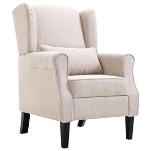 vidaXL Poltrona Beige in Tessuto