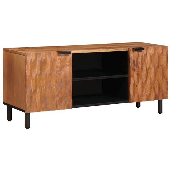 vidaXL Mobile TV con porta Finitura Marrone Acacia 105 x 33 x 46 cm