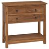 vidaXL Credenza Naturale 79 x 35 x 80 cm Legno di teak solido