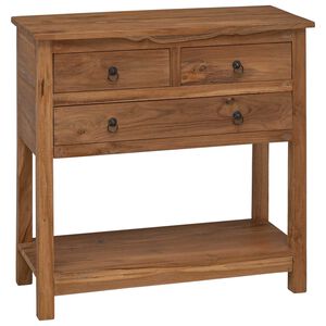 vidaXL Credenza Naturale 79 x 35 x 80 cm Legno di teak solido