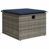 vidaXL Set Divani da Giardino 9 pz con Cuscini Grigio Polyrattan Acacia
