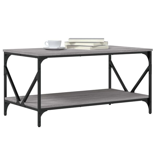 vidaXL Tavolino da Salotto Grigio Sonoma 90x50x45 cm Legno Multistrato