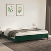 vidaXL Giroletto senza Materasso Verde Scuro 200x200 cm in Velluto