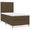 vidaXL Giroletto a Molle con Materasso Marrone Scuro 80x200 cm Tessuto